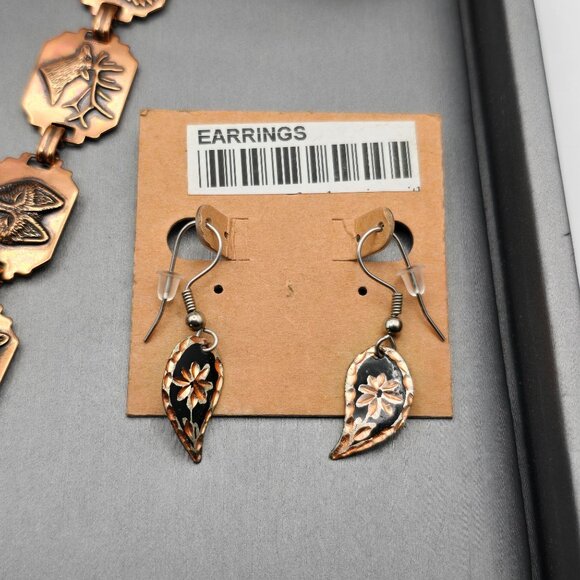 VTG Southwestern Copper & Turquoise Jewelry Equestrian Western Signed Lot of 7 - Picture 3 of 11